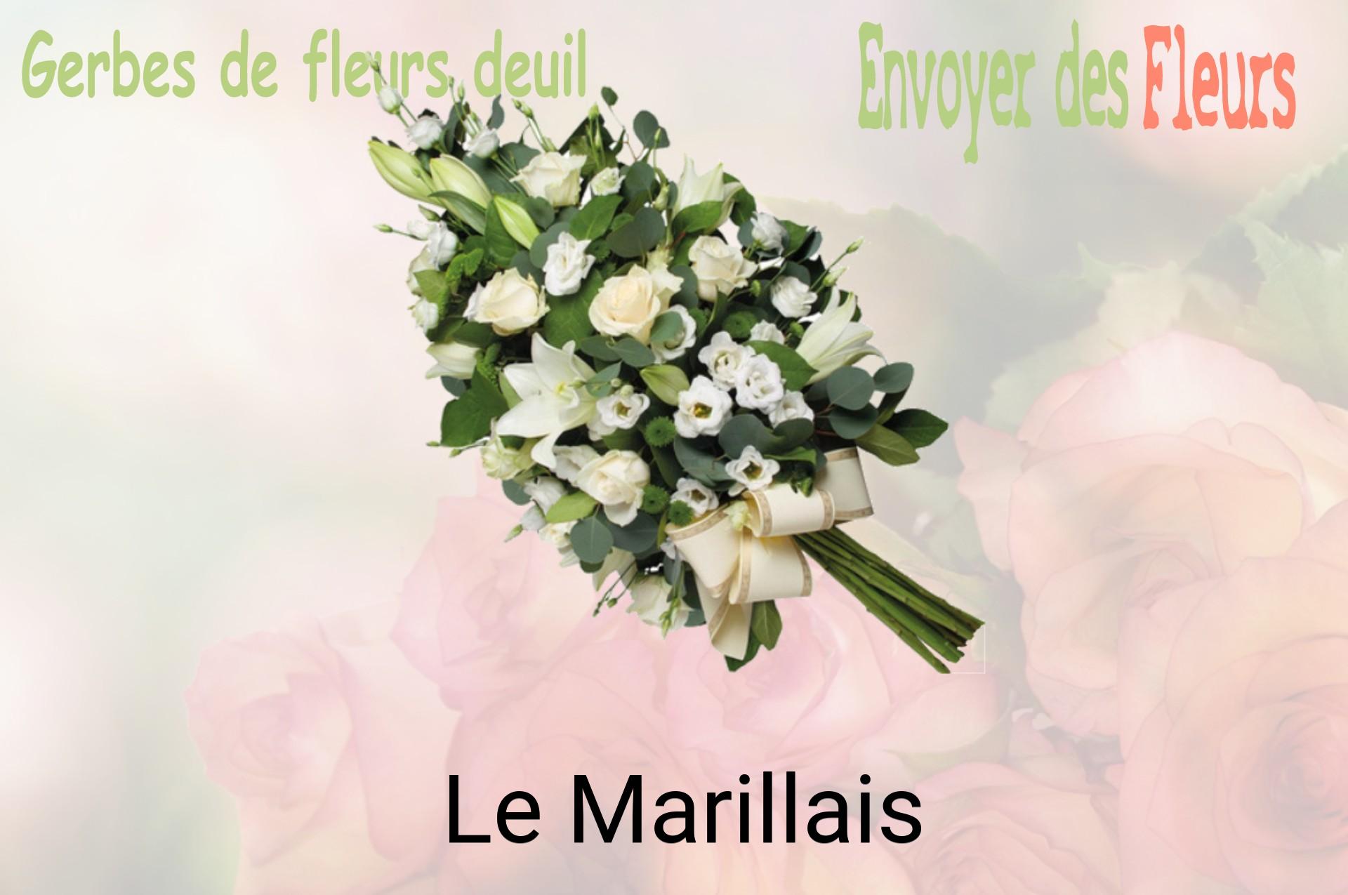Gerbe de fleurs de deuil livrée à Le Marillais